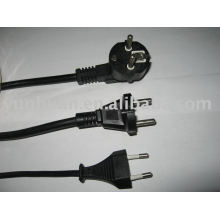 Conjunto de cable de cable de alimentación europeo Europa estilo 2prong 2pin